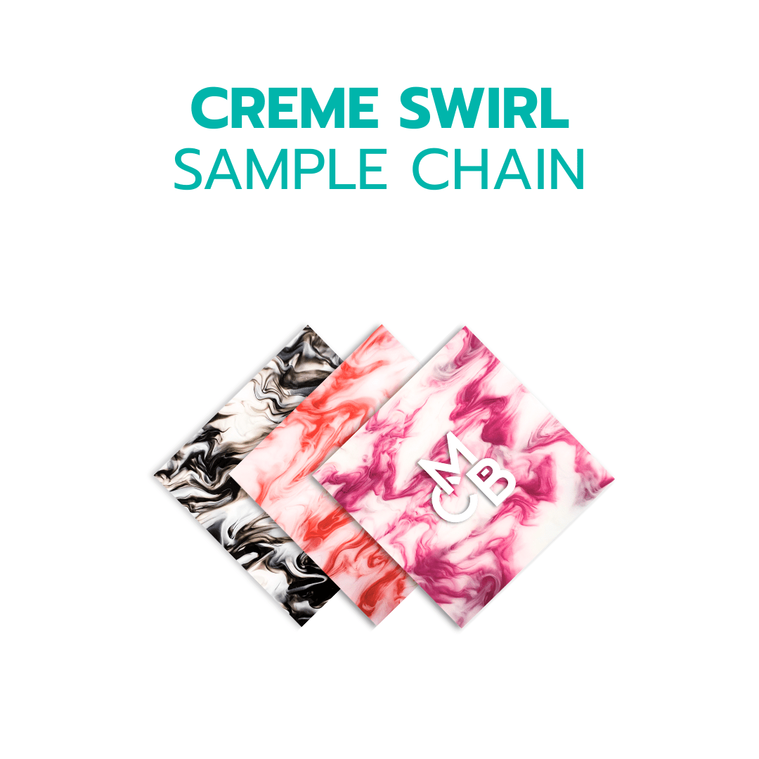 2" Sample Bundle - 1/8" Creme Swirl Acrylic Sheets - Acrylic Sheet Bundles