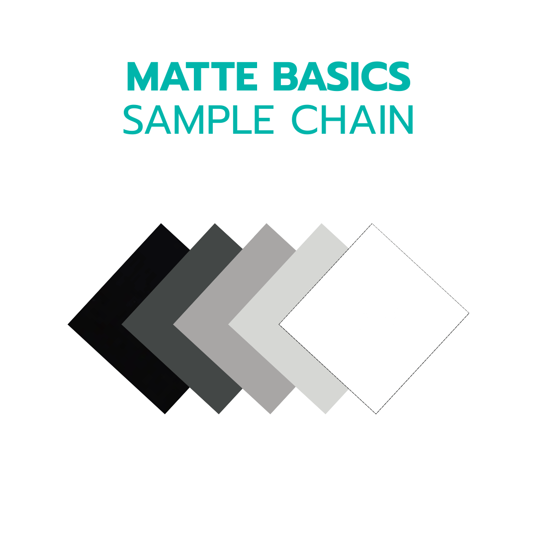 2" Sample Bundle - 1/8" Matte Basics Acrylic Sheets - Acrylic Sheet Bundles