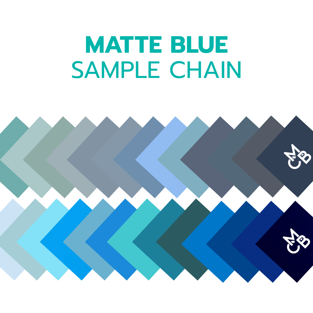 2" Sample Bundle - 1/8" Matte Blues Acrylic Sheets - Acrylic Sheet Bundles