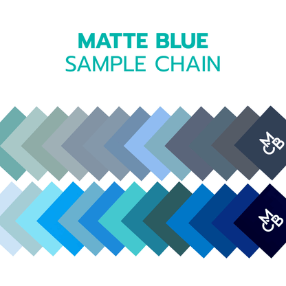 2" Sample Bundle - 1/8" Matte Blues Acrylic Sheets - Acrylic Sheet Bundles