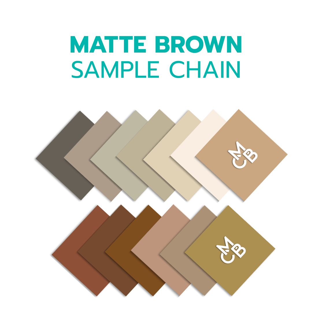 2" Sample Bundle - 1/8" Matte Browns Acrylic Sheets - Acrylic Sheet Bundles