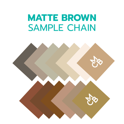 2" Sample Bundle - 1/8" Matte Browns Acrylic Sheets - Acrylic Sheet Bundles