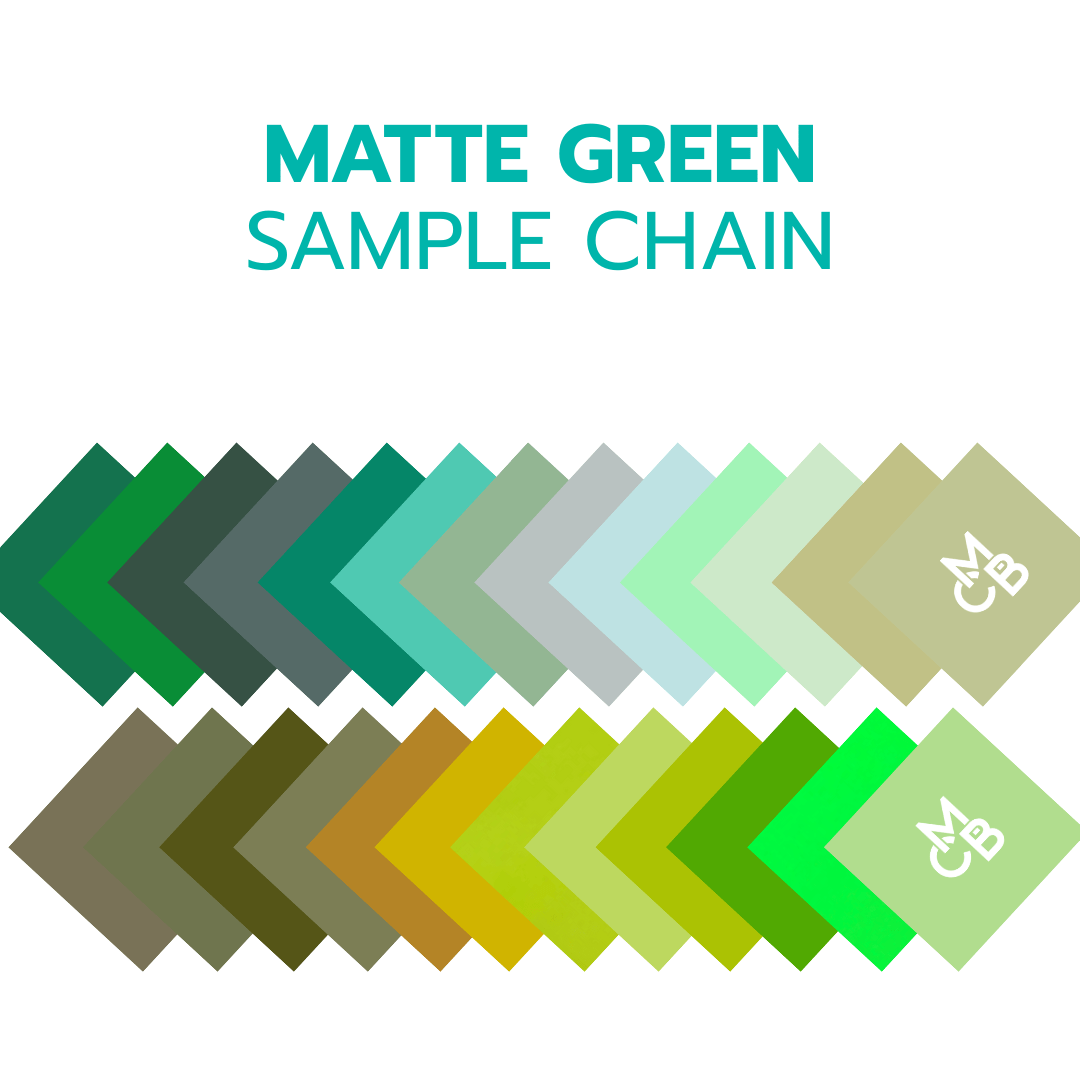 2" Sample Bundle - 1/8" Matte Greens Acrylic Sheets - Acrylic Sheet Bundles