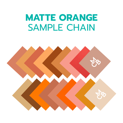 2" Sample Bundle - 1/8" Matte Oranges Acrylic Sheets - Acrylic Sheet Bundles