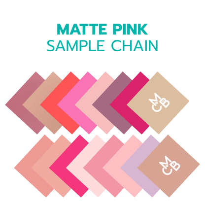 2" Sample Bundle - 1/8" Matte Pink's Acrylic Sheets - Acrylic Sheet Bundles