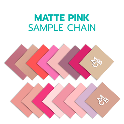 2" Sample Bundle - 1/8" Matte Pink's Acrylic Sheets - Acrylic Sheet Bundles