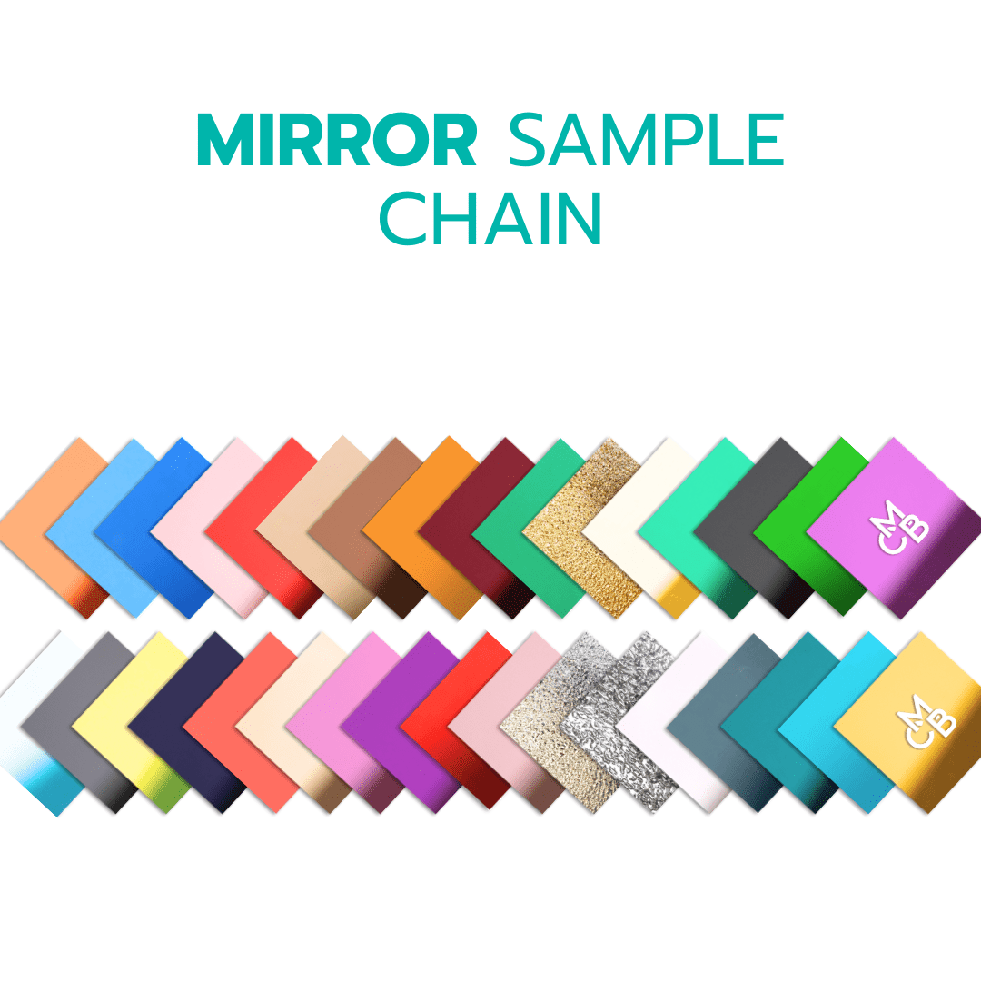 2" Sample Bundle - 1/8" Mirror Acrylic Sheets - Acrylic Sheet Bundles