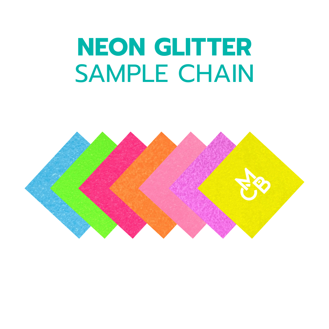 2" Sample Bundle - 1/8" Neon Glitter Acrylic Sheets - Acrylic Sheet Bundles