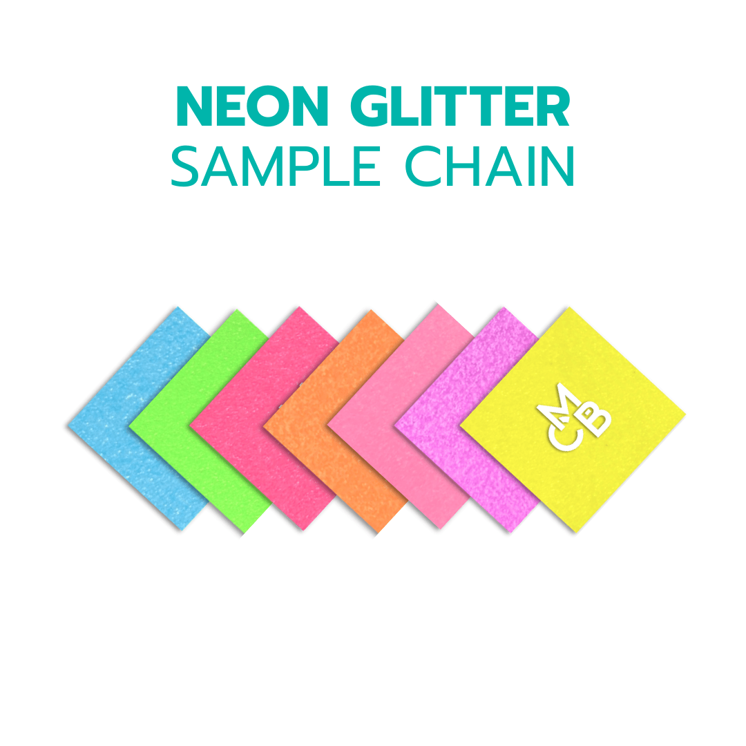 2" Sample Bundle - 1/8" Neon Glitter Acrylic Sheets - Acrylic Sheet Bundles