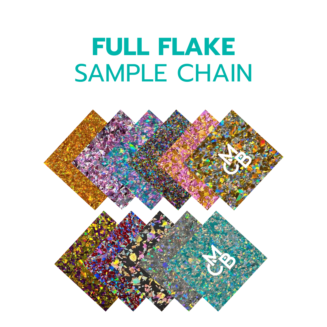 2" Sample Bundle - Full Flake Glitters Acrylic Sheets - Acrylic Sheet Bundles