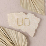 20mm Hammered Gold Rectangle Brass Charm with Hole, 10 Pieces, Charm 112 - 