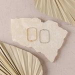 20mm Hammered Gold Rectangle Brass Charm with Hole, 10 Pieces, Charm 112 - 