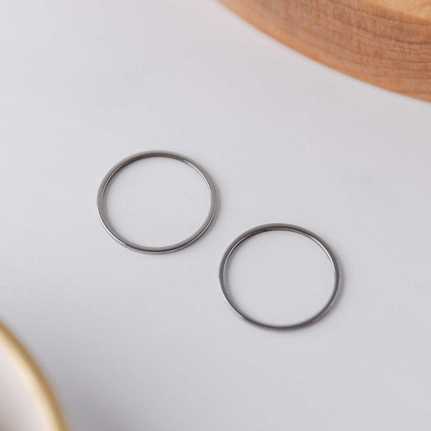 20mm Silver Stainless Steel Circle Linking Rings (Smooth), 10 Pieces, Connector 14 - 