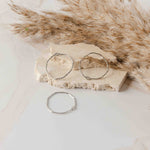 22mm Hammered Silver Circle Brass Charm with Hole, 10 Pieces, Charm 69 - 