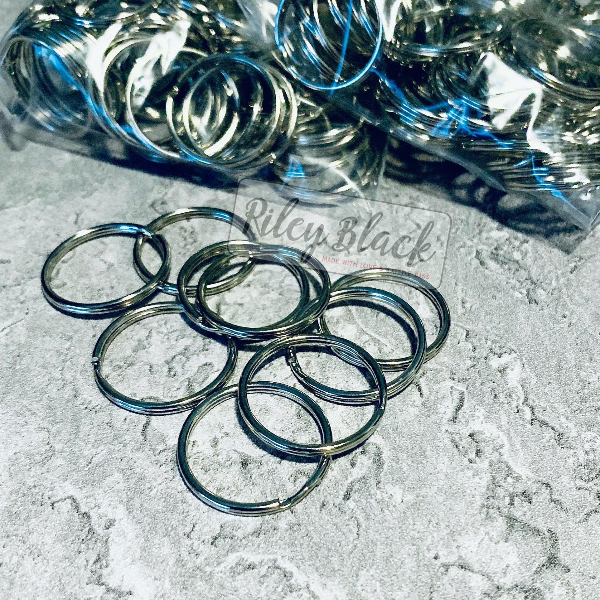 25mm Silver Split Key Rings, 100 Pieces, KT 2 - 