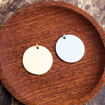 30mm Disc Pendant (Silver or Gold), 5 Pieces Total, Metal Blank 142 - 