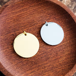 30mm Disc Pendant (Silver or Gold), 5 Pieces Total, Metal Blank 142 - 