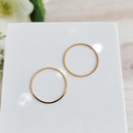 30mm Gold Stainless Steel Circle Linking Rings (Smooth), 10 Pieces, Connector 23 - 