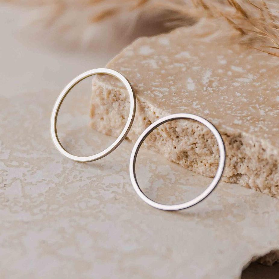 30mm Silver Stainless Steel Circle Linking Rings (Smooth), 10 Pieces, Connector 22 - 