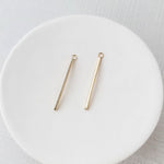 33mm Gold Stainless Steel Bar Pendant Connectors, 10 Pieces, Charm 65 - 