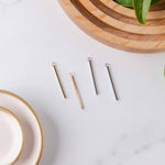 33mm Gold Stainless Steel Bar Pendant Connectors, 10 Pieces, Charm 65 - 