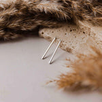 33mm Silver Stainless Steel Bar Pendant Connectors, 10 Pieces, Charm 66 - 