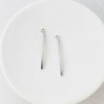 33mm Silver Stainless Steel Bar Pendant Connectors, 10 Pieces, Charm 66 - 