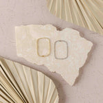 34mm Hammered Gold Rectangle Brass Charm with Hole, 10 Pieces, Charm 113 - 