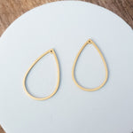 35mm Gold Stainless Steel Teardrop Linking Rings, 10 Pieces, Charm 99 - 