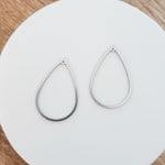 35mm Silver Stainless Steel Teardrop Linking Rings, 10 Pieces, Charm 63 - 