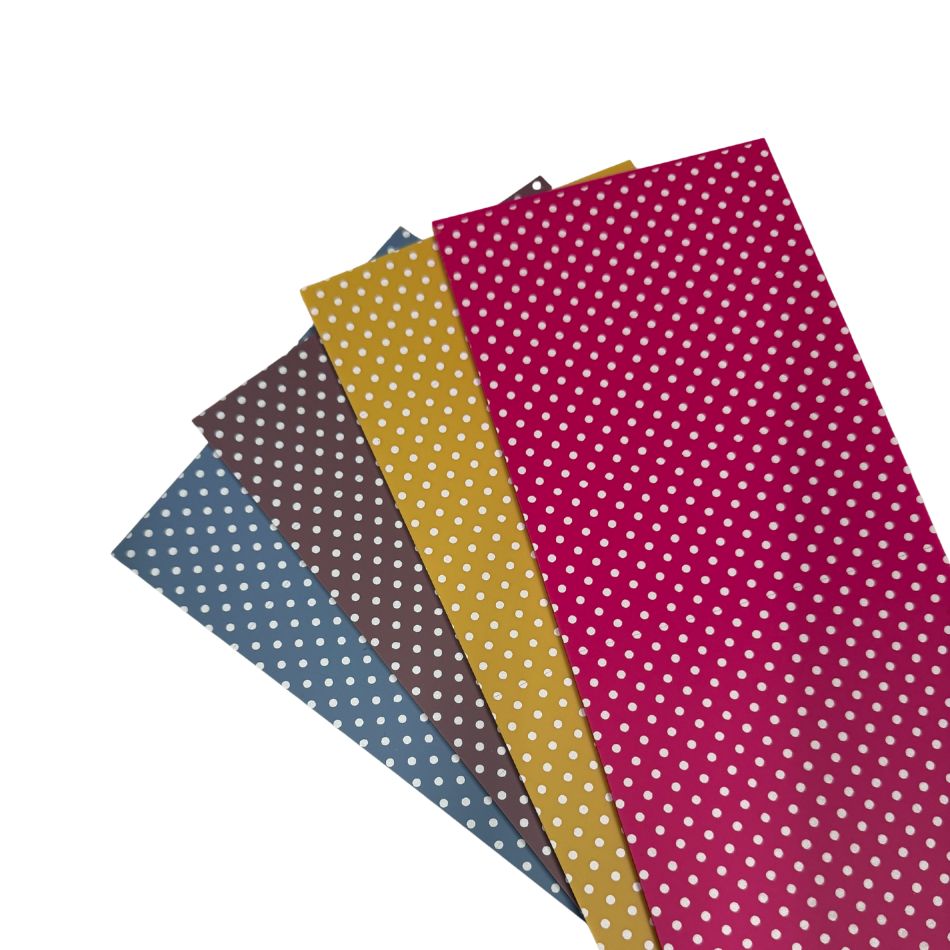 P0008 | White Polka Dots Pattern Acrylic Sheet