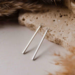 43mm Silver Stainless Steel Bar Pendant Connectors, 10 Pieces, Charm 75 - 