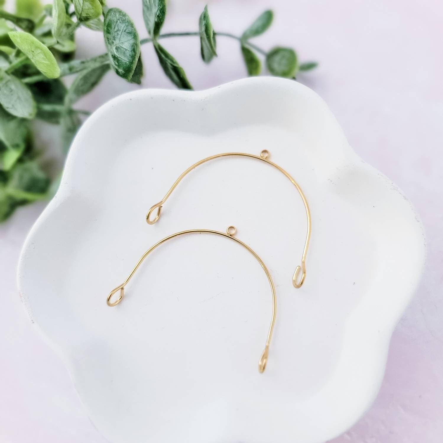 45mm Gold Stainless Steel Large Arches, 10 Pieces, Connector 65 - 