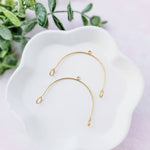 45mm Gold Stainless Steel Large Arches, 10 Pieces, Connector 65 - 