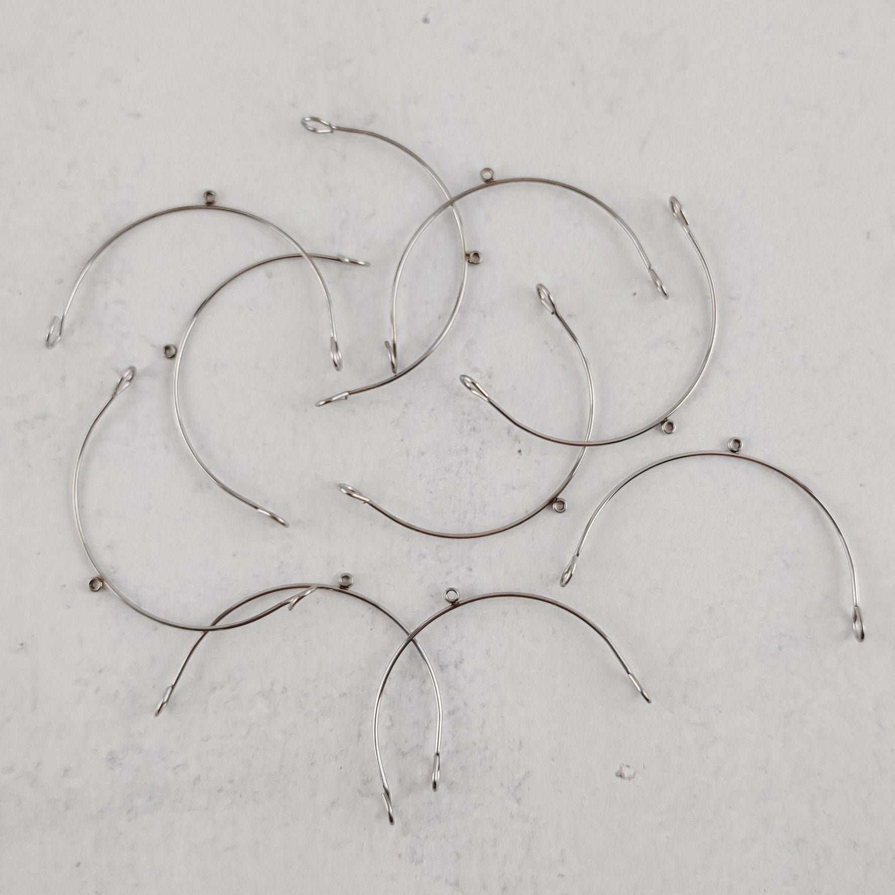 45mm Silver Stainless Steel Large Arches, 10 Pieces, Connector 64 - 
