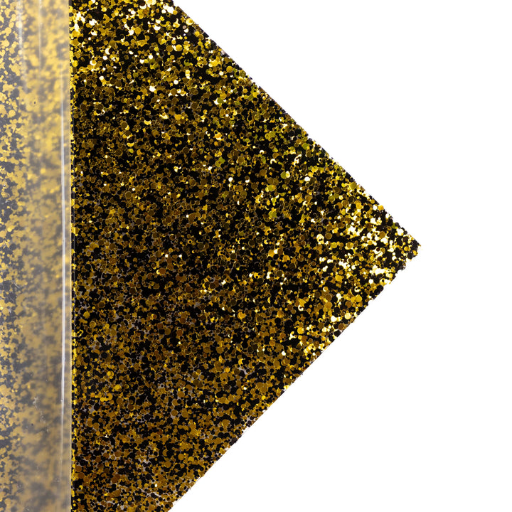 1/8" Black & Gold Glitter Dots Cast Acrylic Sheets