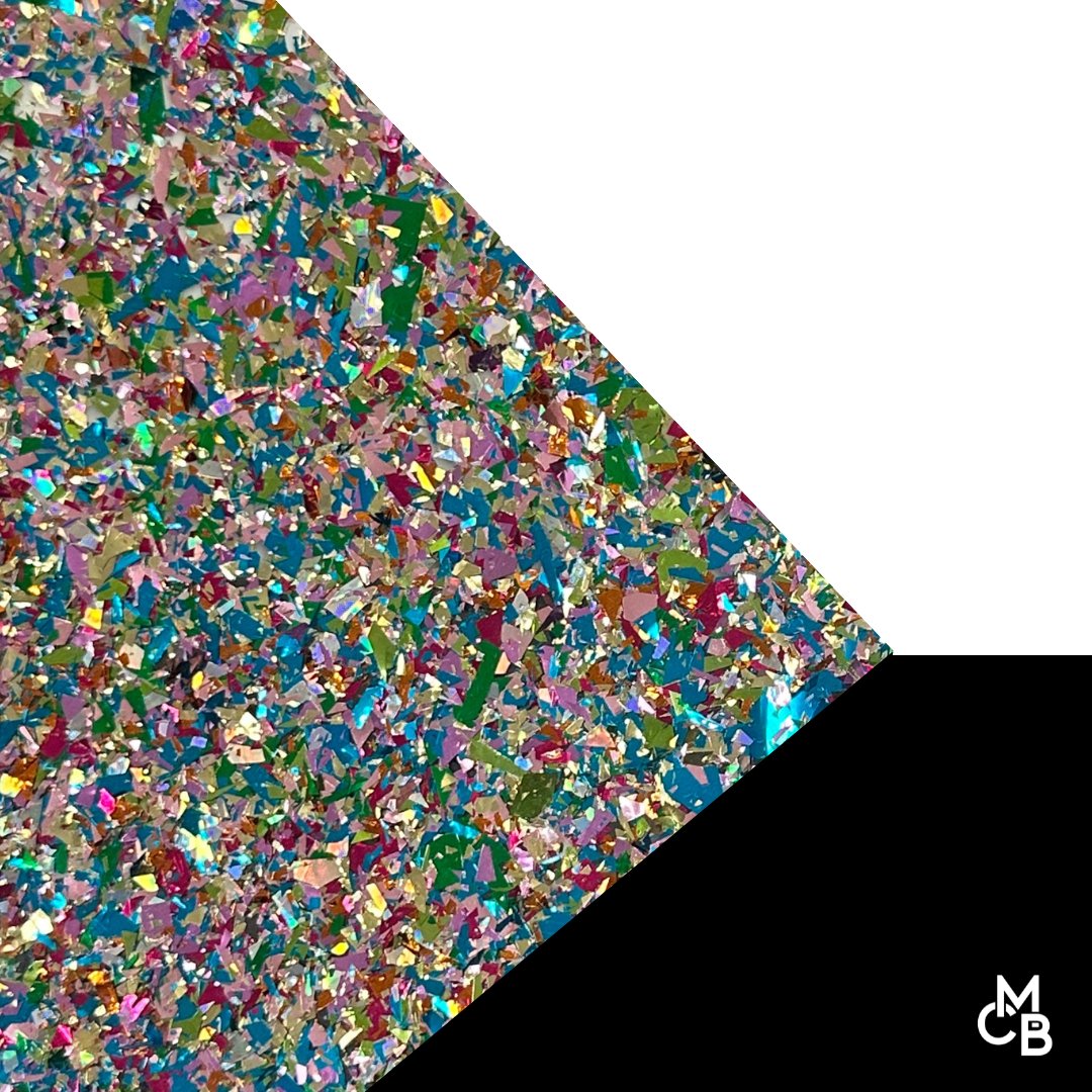 5/32" Pastel Party Chunky Flake Glitter Cast Acrylic Sheets - Acrylic Sheets