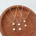 6mm Disc Necklace (Silver, Gold, or Rose Gold) and Optional Extra Discs, Metal Blank 173 - 