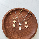 8mm Disc Necklace (Silver, Gold, or Rose Gold) and Optional Extra Discs, Metal Blank 172 - 
