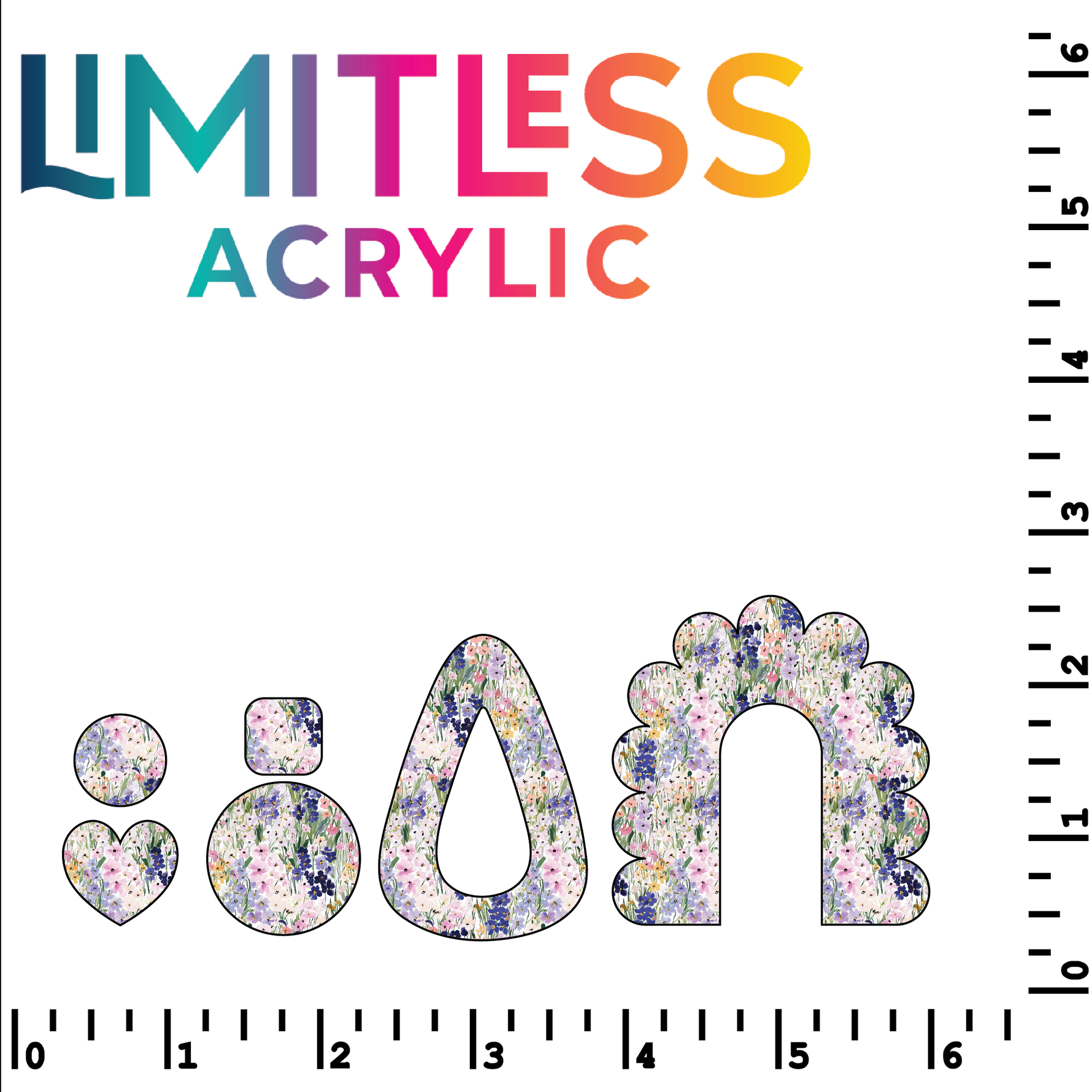 P1379 | Abstract Wildflowers 2 Pattern Acrylic Sheets