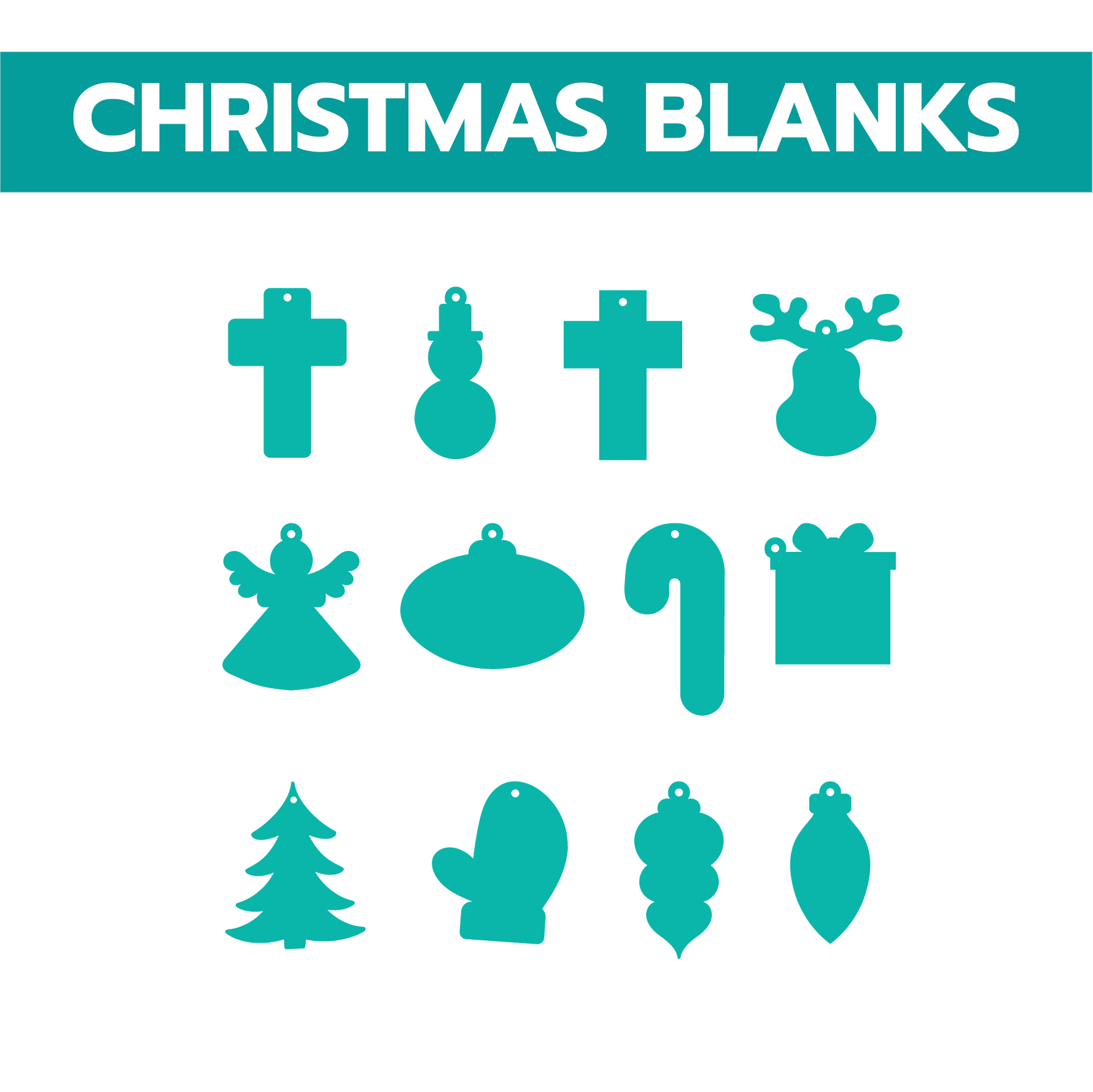 ORNAMENT SHAPES | ACRYLIC BLANKS | CUT TO SIZE ACRYLIC | 3.5" 15 PACK