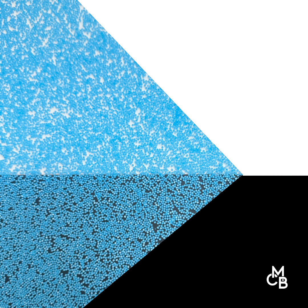 1/8" Blue GlowGlitter Cast Acrylic Sheets