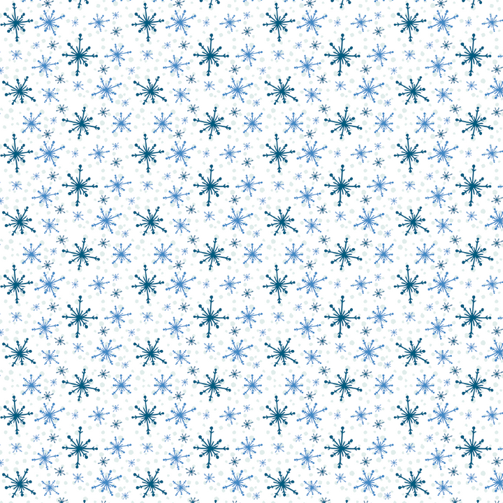 Blue Snowflakes Pattern Acrylic Sheet