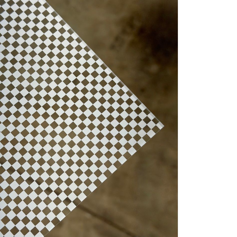 P0005 | White Checkered Pattern Acrylic Sheet