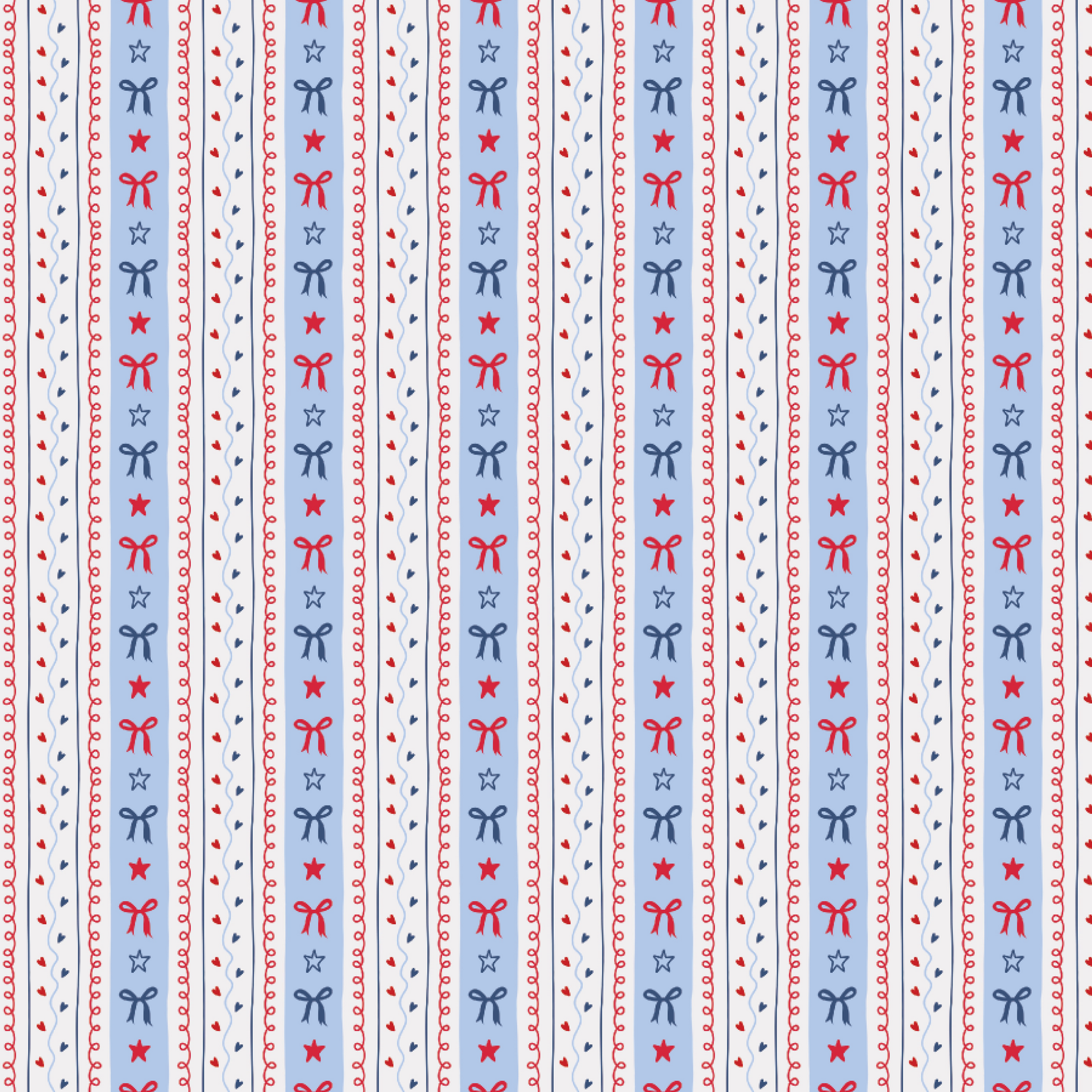 P1401 | Coquette July 4th Bows Pattern Acrylic Sheets