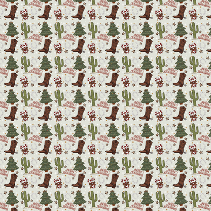 P0274 | Cowboy Christmas Pattern Acrylic Sheet