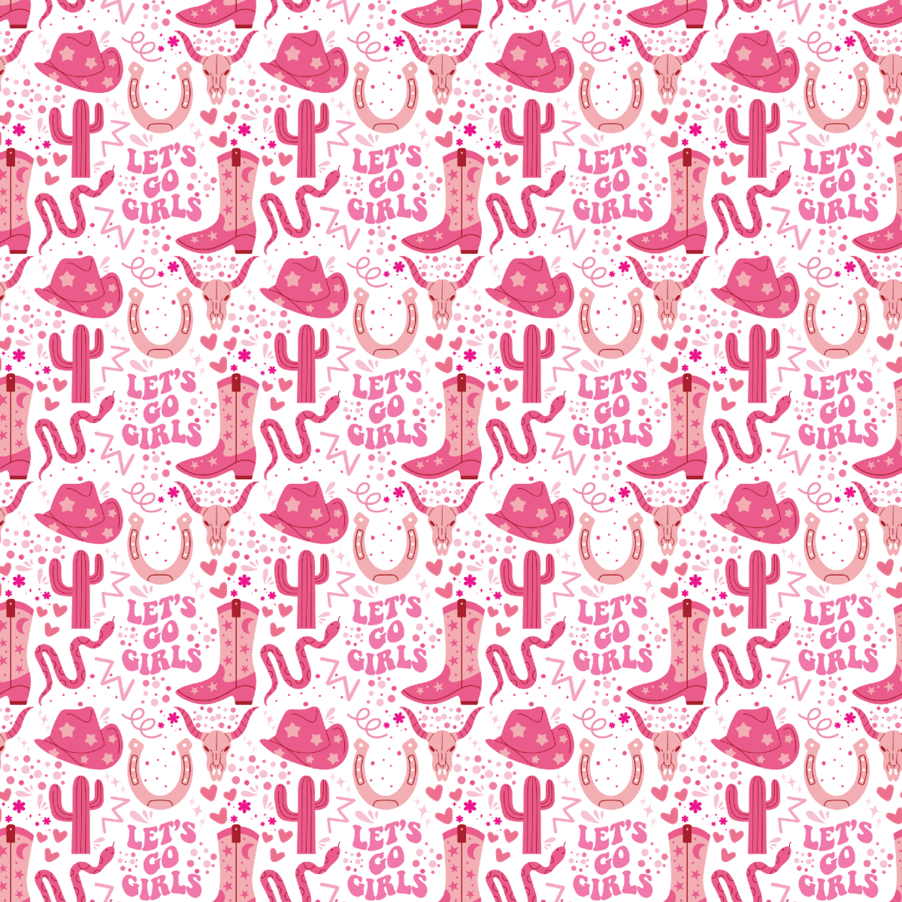 P1403 | Cowgirl Clipart Pink Pattern Acrylic Sheets