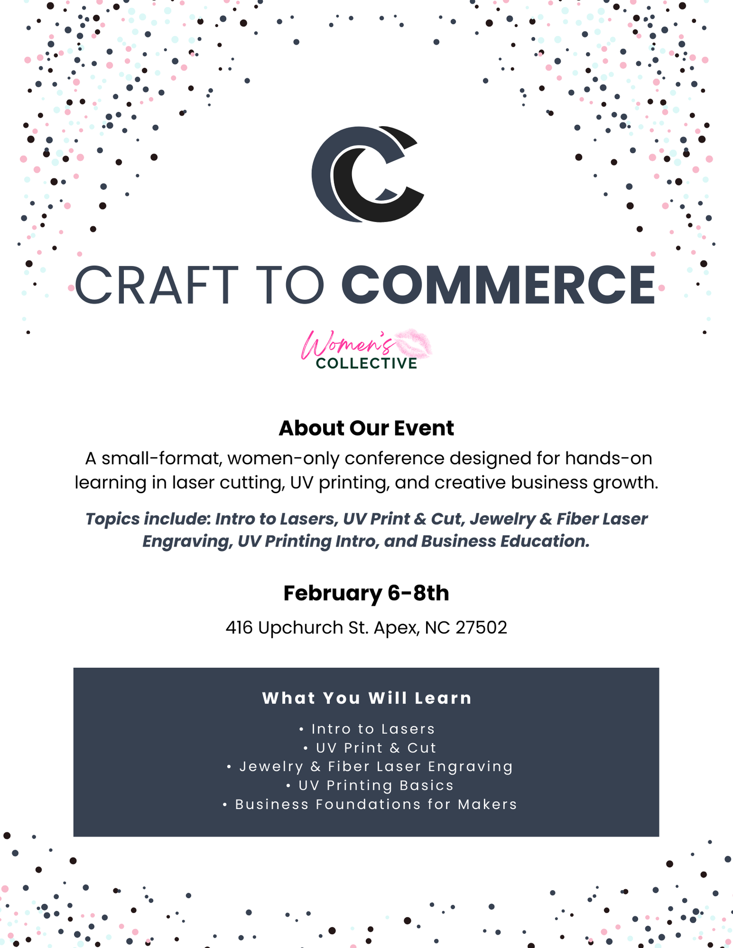 CRAFT TO COMMERCE: WOMEN'S EDITION TICKET SALES