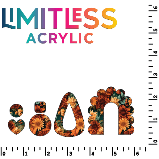 Fall Floral 1 Pattern Acrylic Sheets