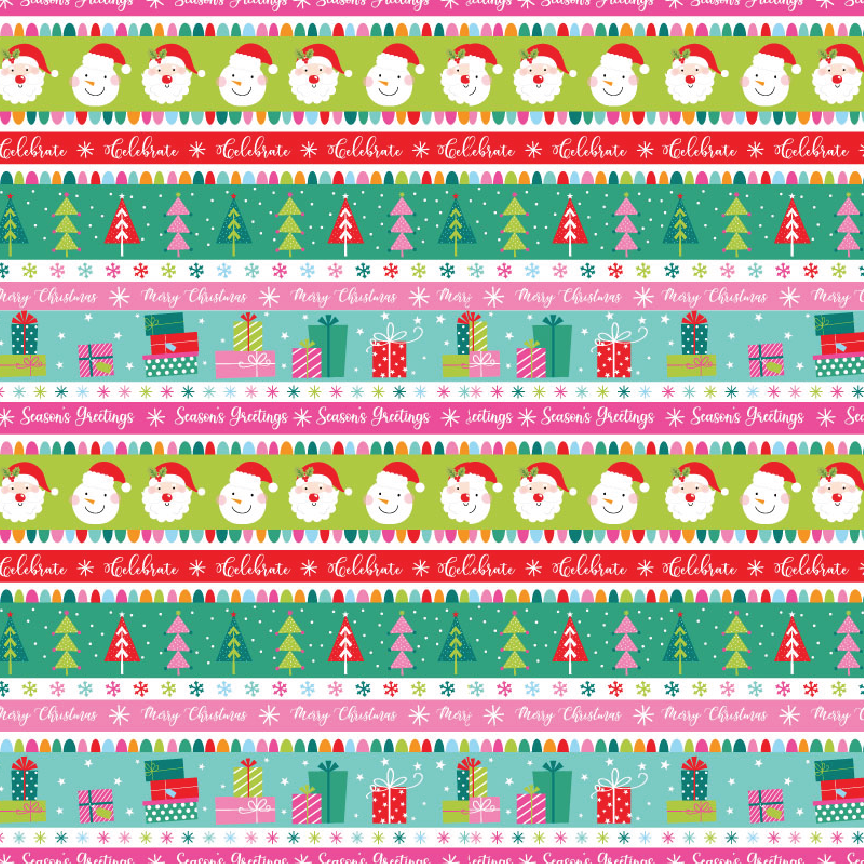 P0363 | Festive Christmas Stripes Pattern Acrylic Sheets